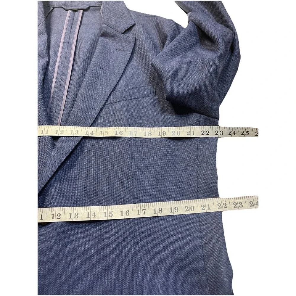 NEW Bonobos Jetsetter Sz 46L Slim Fit Italian Marzotto Wool Blazer Navy Blue - Picture 13 of 15